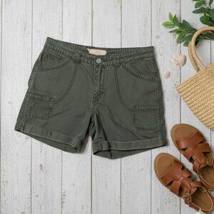 Y2K Grunge Military Streetwear Levi's Green Cargo Shorts Size 14